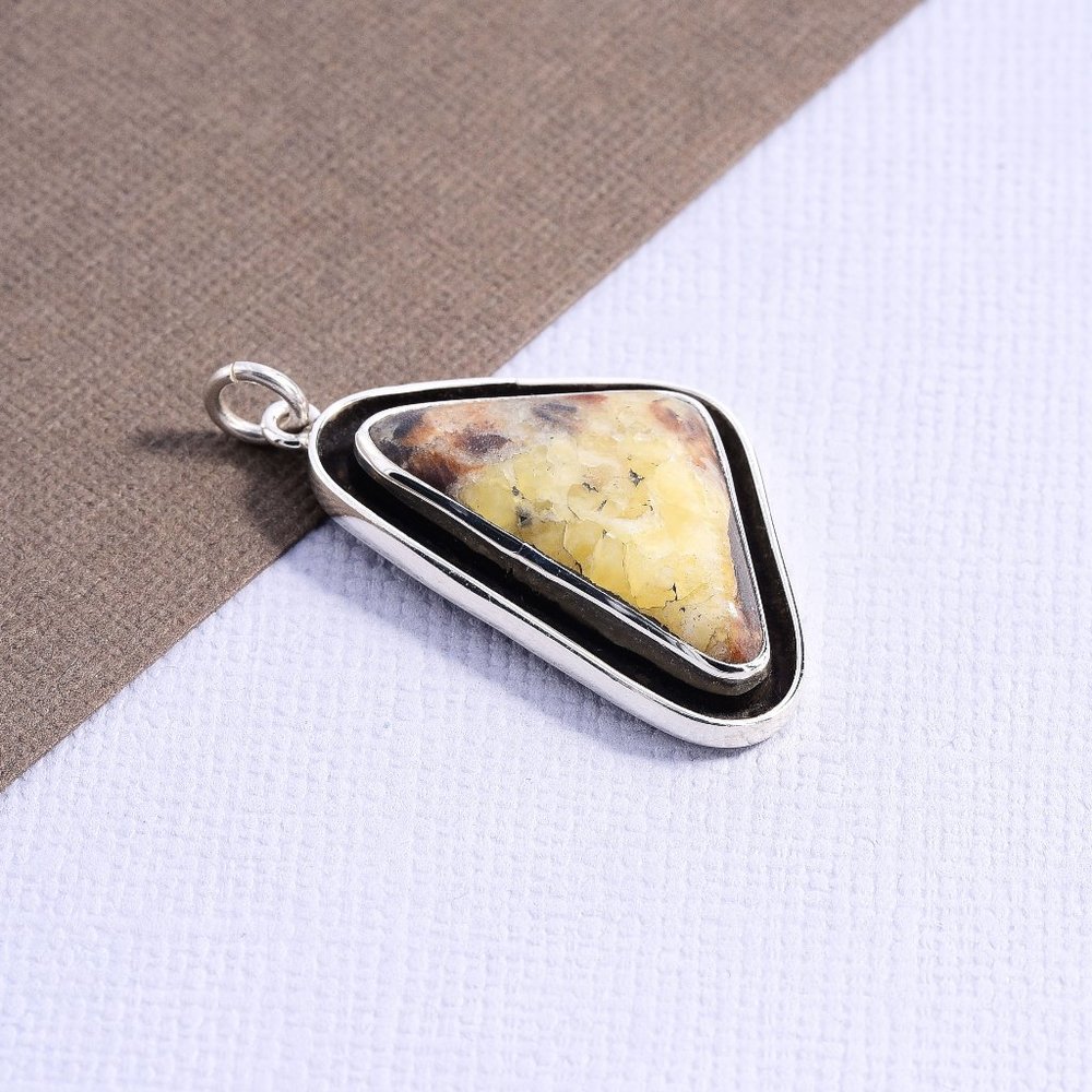 Sterling 925 Jasper Pendant